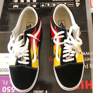 Vans Black, Red, and Yellow Sneakers